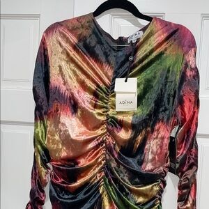 Women's Multicolor Ruched Dress